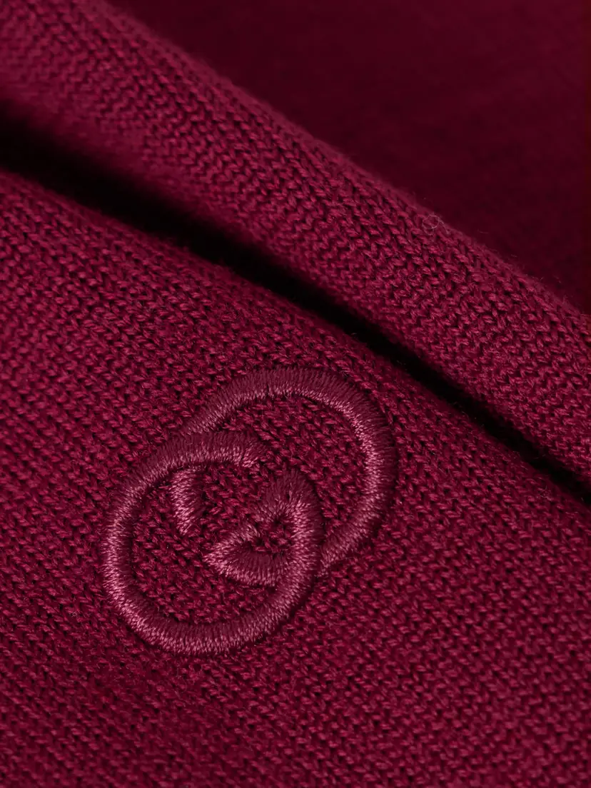 Gucci Embroidered Wool Polo Sweater | Thumbnail 4 Gucci Embroidered Wool Polo Sweater | Thumbnail 4
