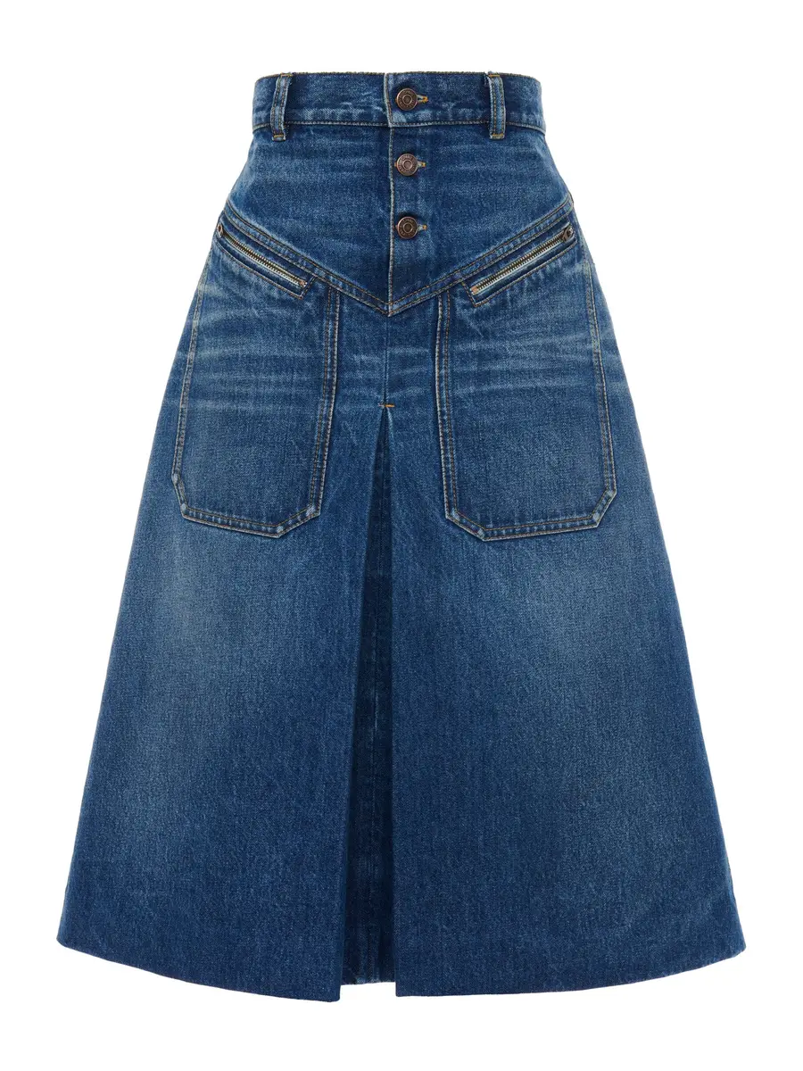 Chloé Knee-Length Denim Skirt | Image 1 Chloé Knee-Length Denim Skirt | Image 1