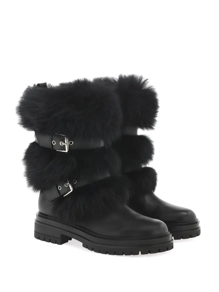 Gianvito Rossi Maverick Shearling Biker Boots | Thumbnail 2