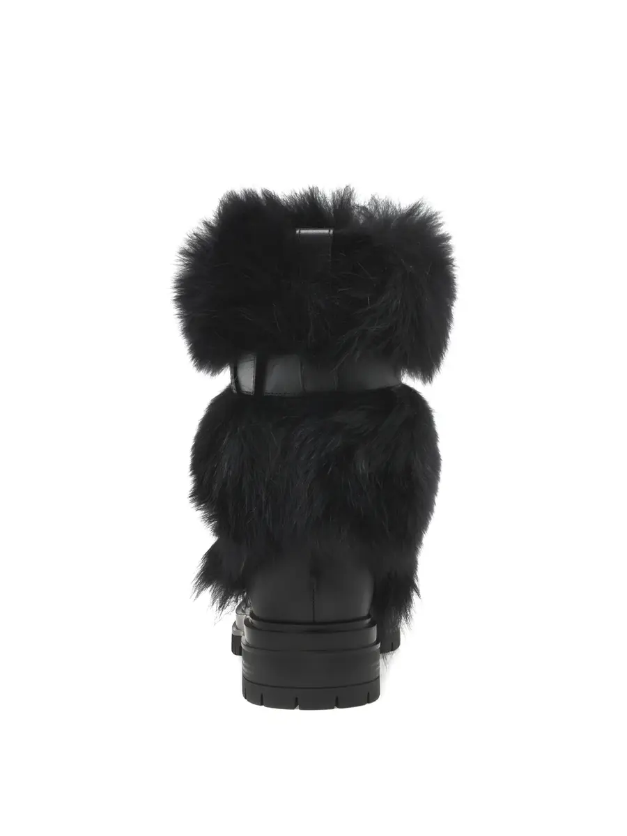 Gianvito Rossi Maverick Shearling Biker Boots | Thumbnail 4