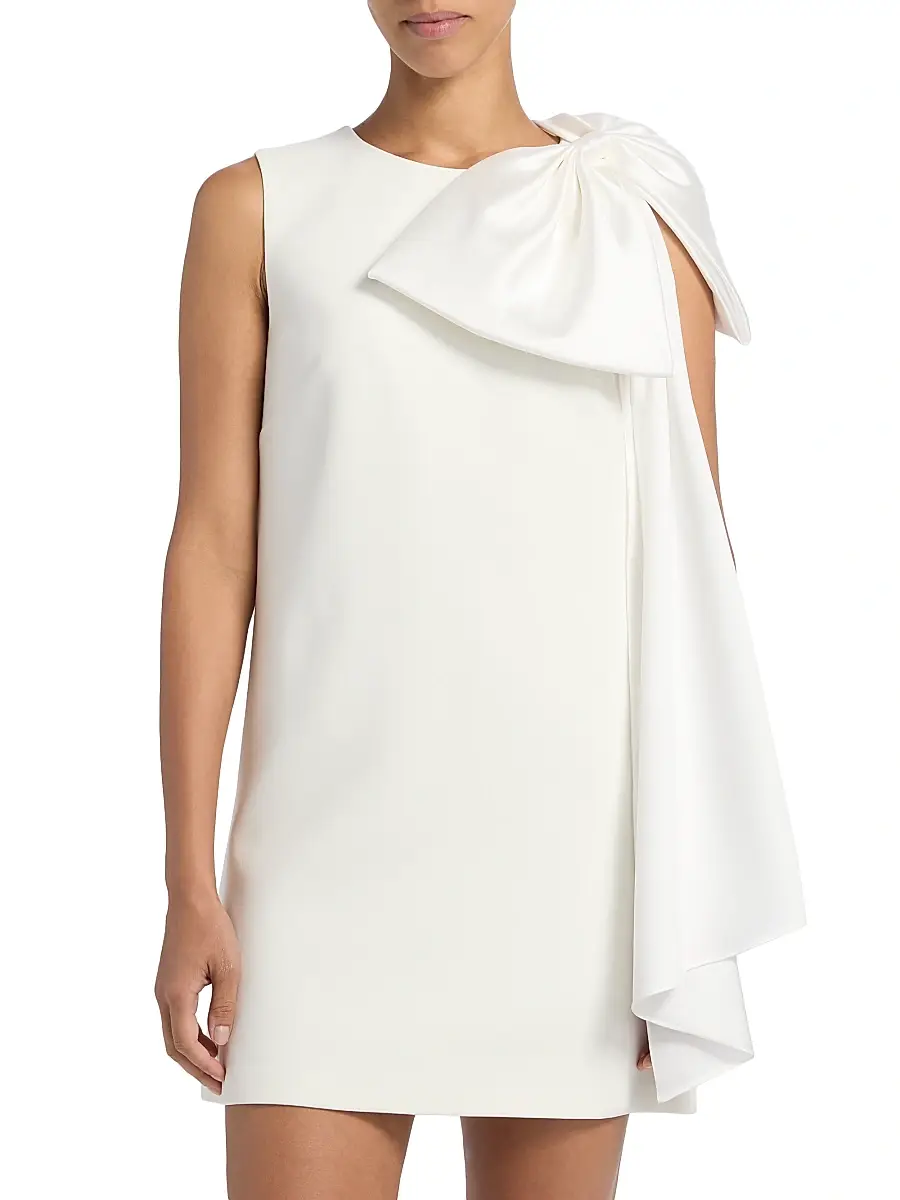 SACHIN & BABI Women's Harmony Bow-Accented Gazar Minidress | Thumbnail 3 SACHIN & BABI Women's Harmony Bow-Accented Gazar Minidress | Thumbnail 3