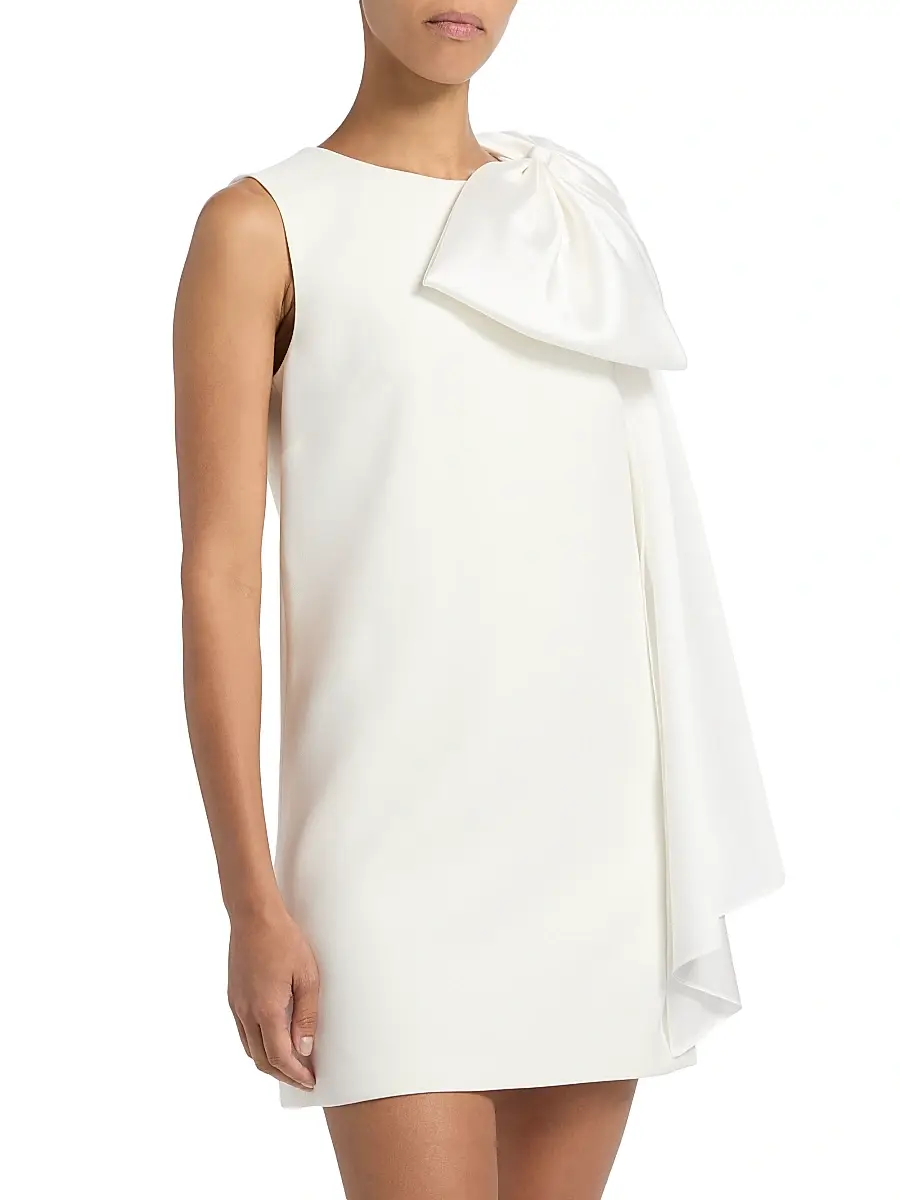 SACHIN & BABI Women's Harmony Bow-Accented Gazar Minidress | Thumbnail 4 SACHIN & BABI Women's Harmony Bow-Accented Gazar Minidress | Thumbnail 4