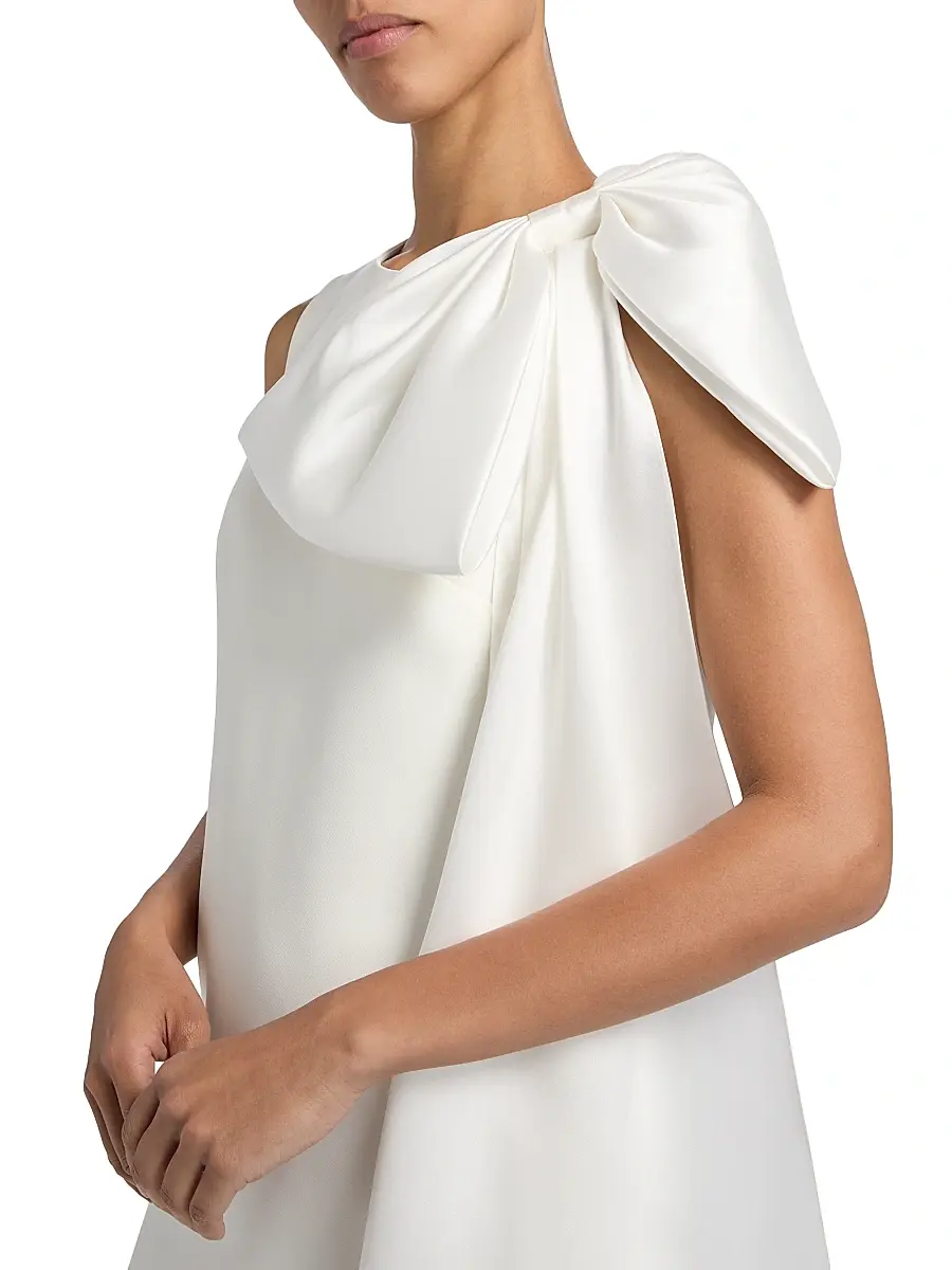 SACHIN & BABI Women's Harmony Bow-Accented Gazar Minidress | Thumbnail 6 SACHIN & BABI Women's Harmony Bow-Accented Gazar Minidress | Thumbnail 6