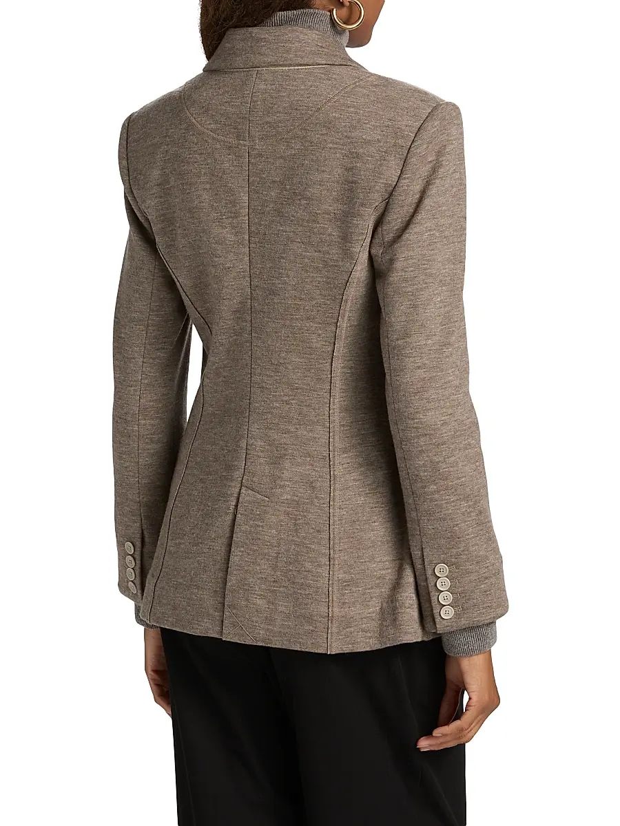 SIMKHAI Women's Auden Knit Combo Blazer - Light Bronze | Thumbnail 5 SIMKHAI Women's Auden Knit Combo Blazer - Light Bronze | Thumbnail 5