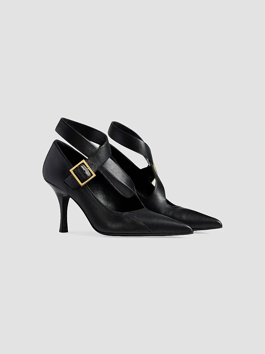 Khaite Women's Sloan 85MM Leather Pumps - Black | Thumbnail 2