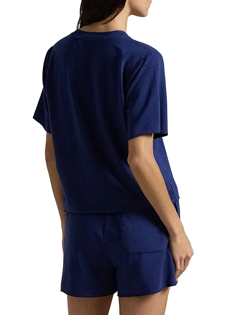 Polo Ralph Lauren Women's Striped Jersey Short Pajamas | Thumbnail 4 Polo Ralph Lauren Women's Striped Jersey Short Pajamas | Thumbnail 4