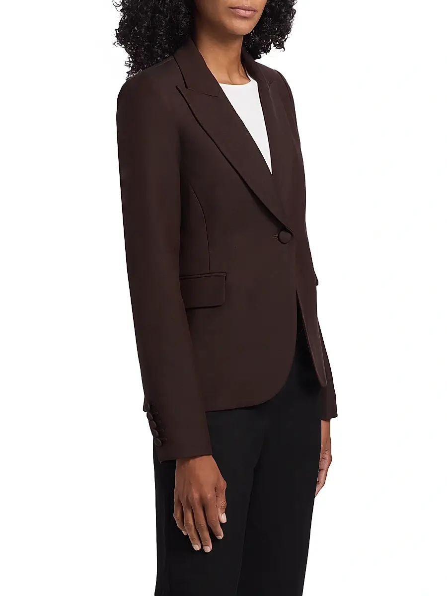 Adam Lippes Women's Logan Wool-Silk Blended Blazer | Thumbnail 4