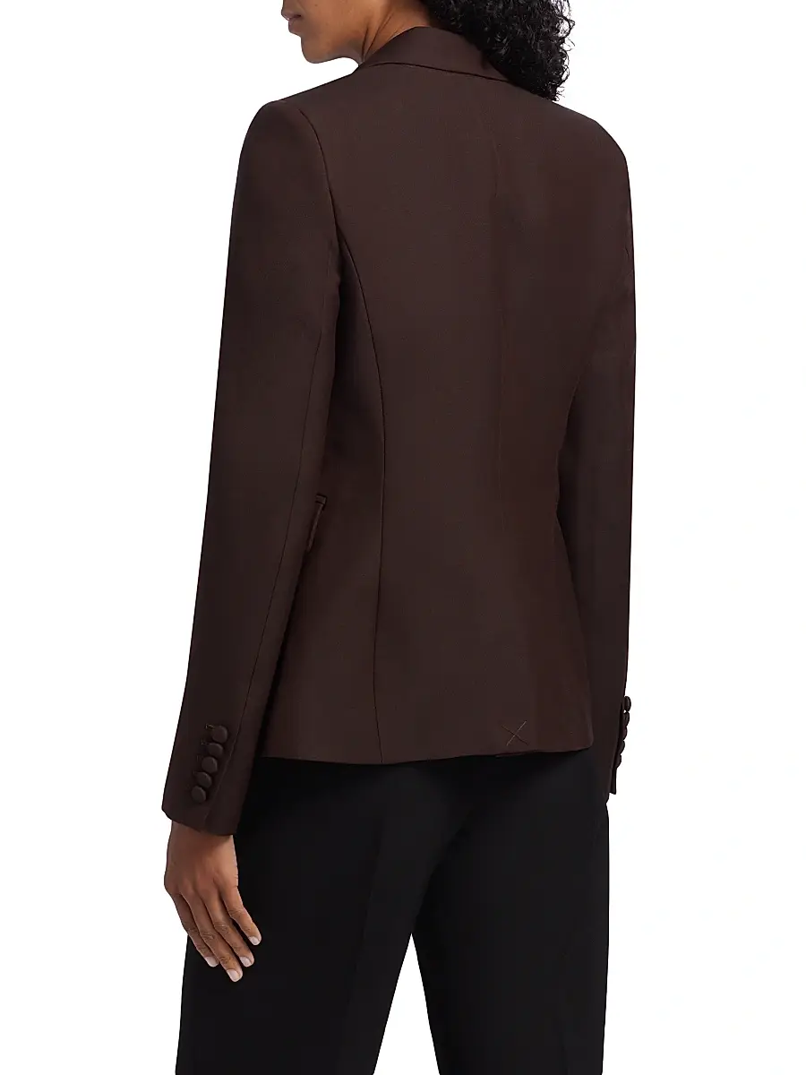 Adam Lippes Women's Logan Wool-Silk Blended Blazer | Thumbnail 5
