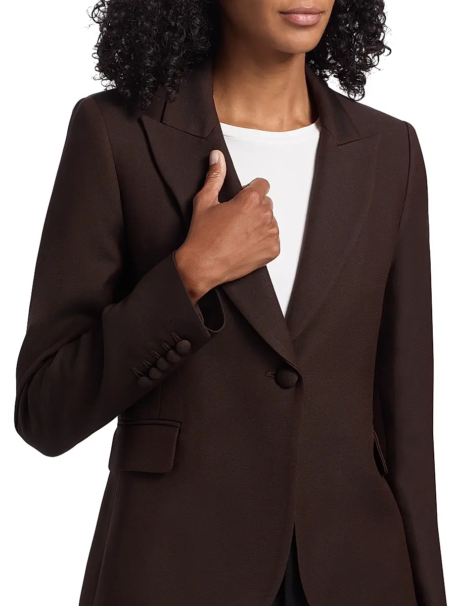 Adam Lippes Women's Logan Wool-Silk Blended Blazer | Thumbnail 6