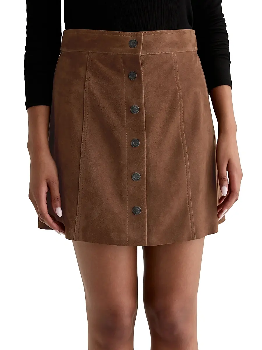 AG Jeans Women's Evie Suede Miniskirt | Thumbnail 3 AG Jeans Women's Evie Suede Miniskirt | Thumbnail 3