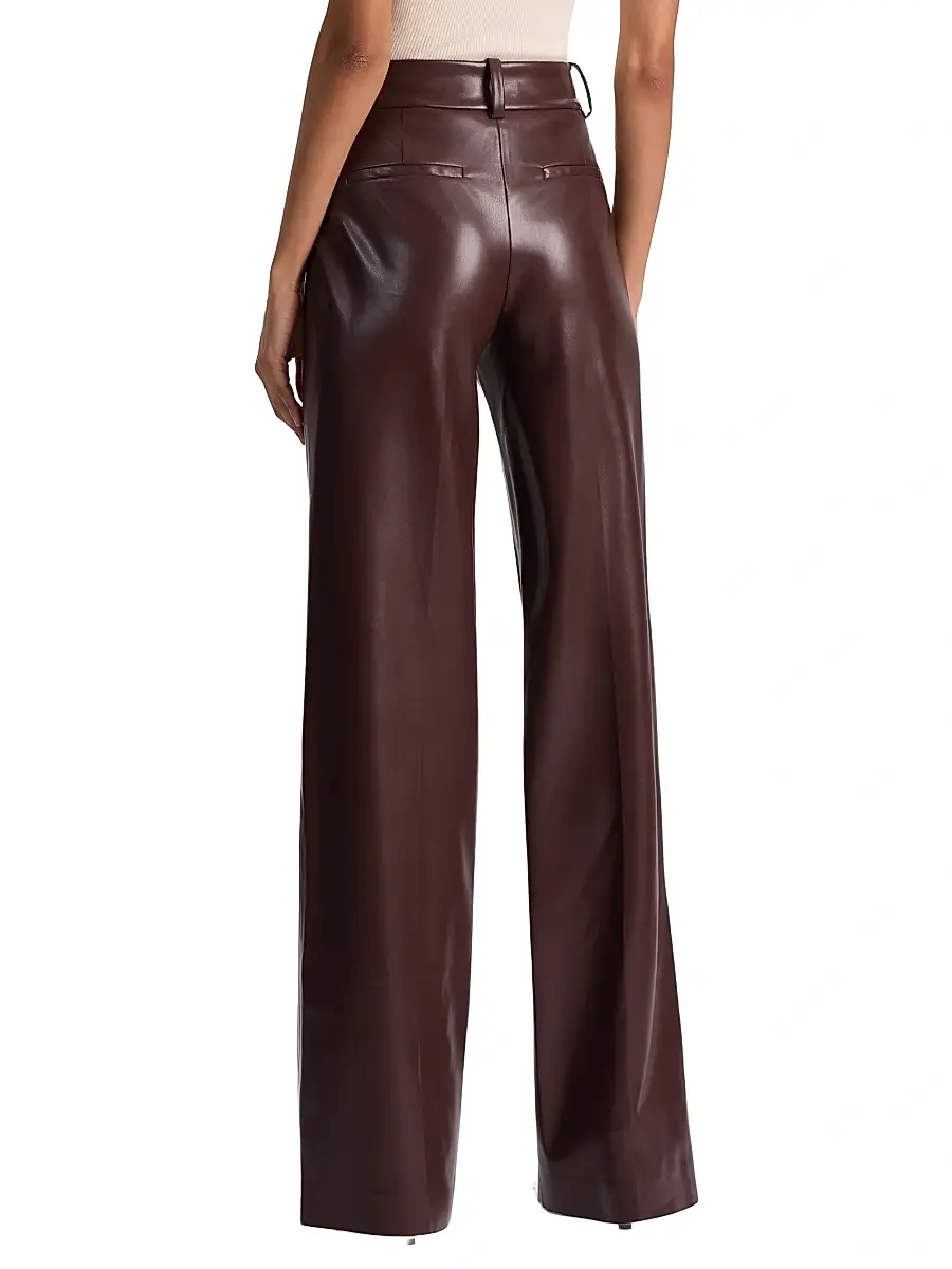 Alice + Olivia Women's Alexander Faux-Leather Straight-Leg Pants | Thumbnail 5 Alice + Olivia Women's Alexander Faux-Leather Straight-Leg Pants | Thumbnail 5