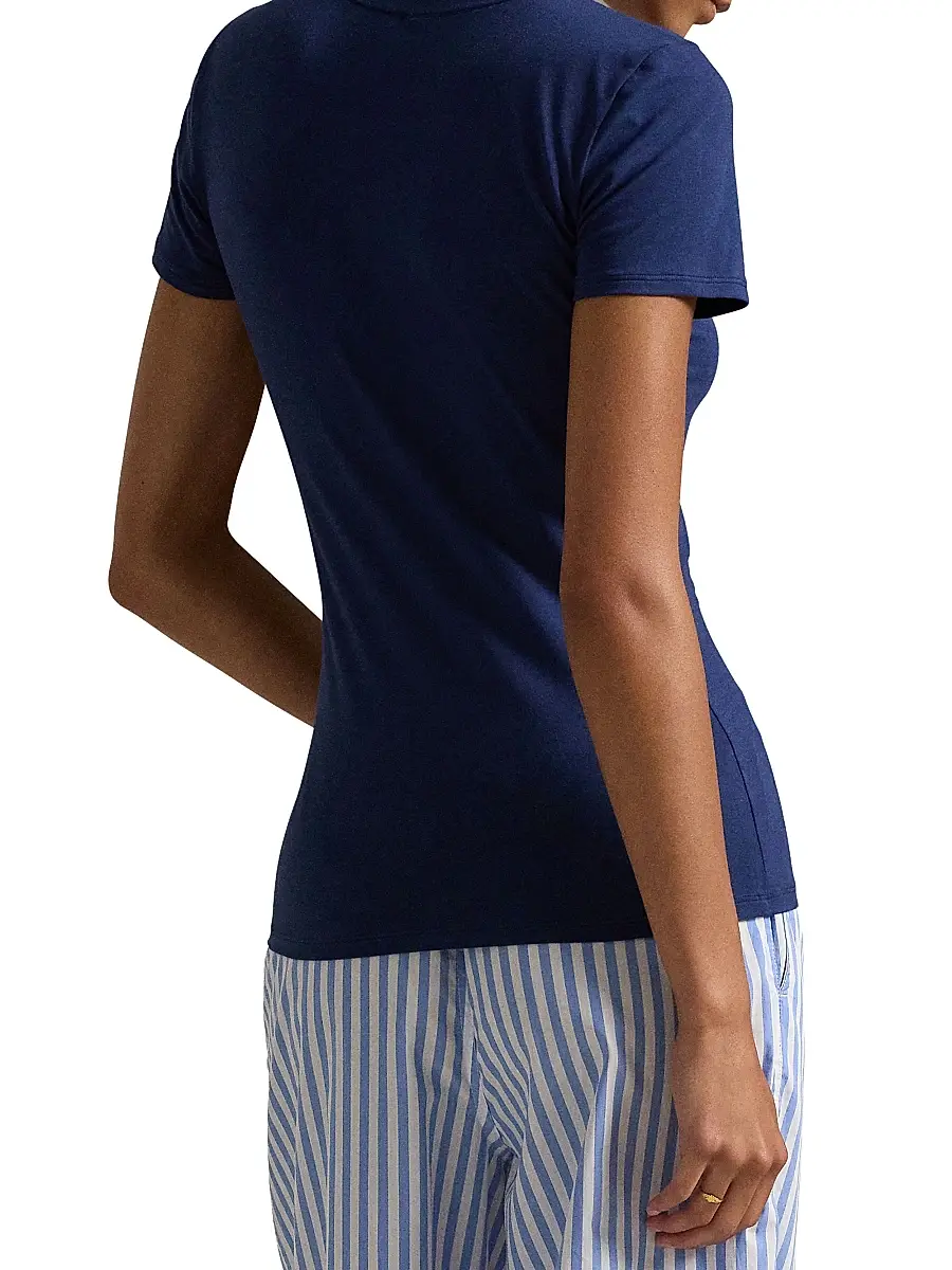 Polo Ralph Lauren Women's Stretch Cotton T-Shirt | Thumbnail 3 Polo Ralph Lauren Women's Stretch Cotton T-Shirt | Thumbnail 3
