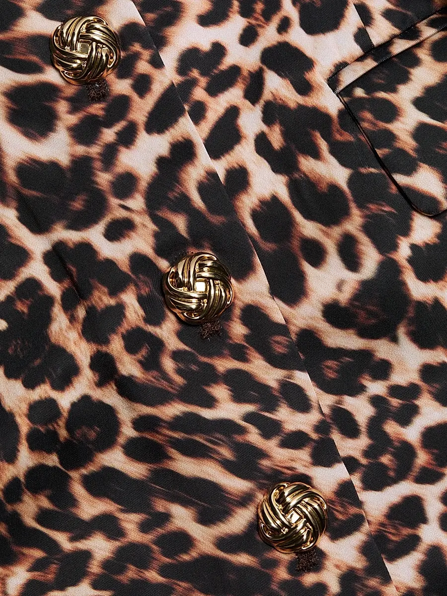 Generation Love Women's Odelia Leopard-Print Satin Minidress | Thumbnail 7