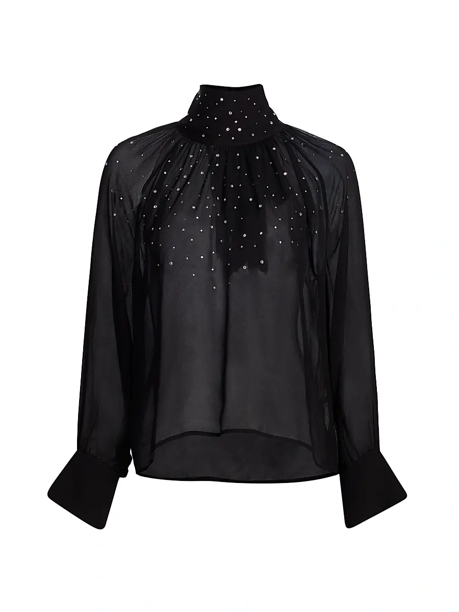Generation Love Women's Noor Crystal Raglan Blouse - Black | Image 1 Generation Love Women's Noor Crystal Raglan Blouse - Black | Image 1