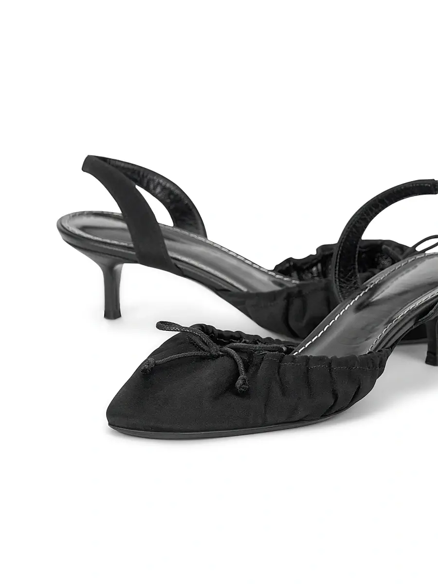 Staud Women's Alba Satin Ballet Slingback Pumps | Thumbnail 5
