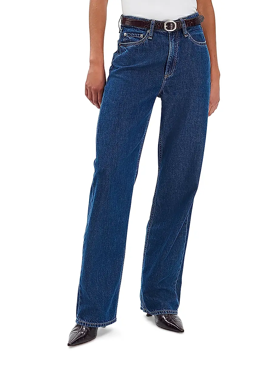 rag & bone Women's Logan Mr Wide Leg Mid-Rise Jeans | Thumbnail 4 rag & bone Women's Logan Mr Wide Leg Mid-Rise Jeans | Thumbnail 4