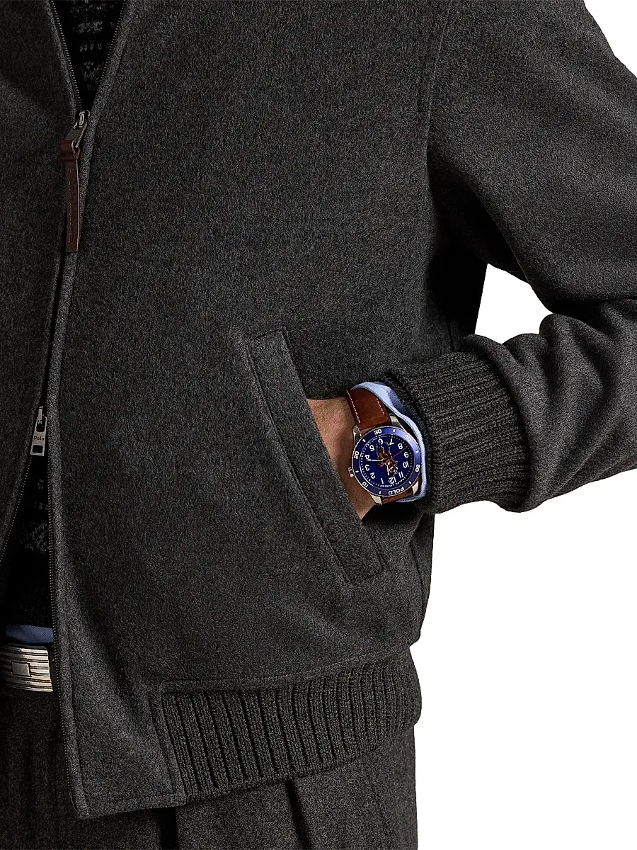 Polo Ralph Lauren Men's Wool-Blend Zip-Up Bomber Jacket | Thumbnail 6