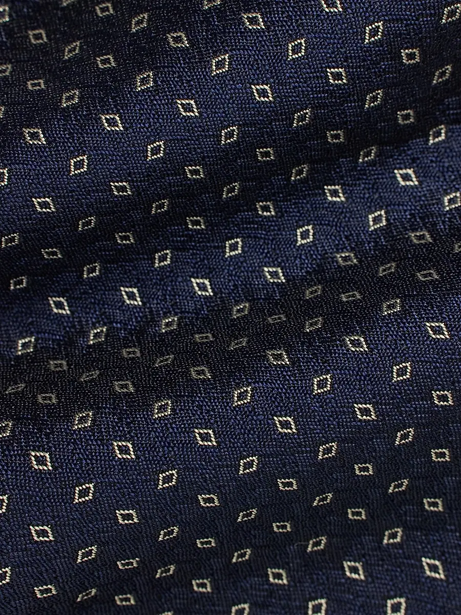 Ralph Lauren Purple Label Men's Macclesfield Silk Tie - Navy | Thumbnail 4 Ralph Lauren Purple Label Men's Macclesfield Silk Tie - Navy | Thumbnail 4