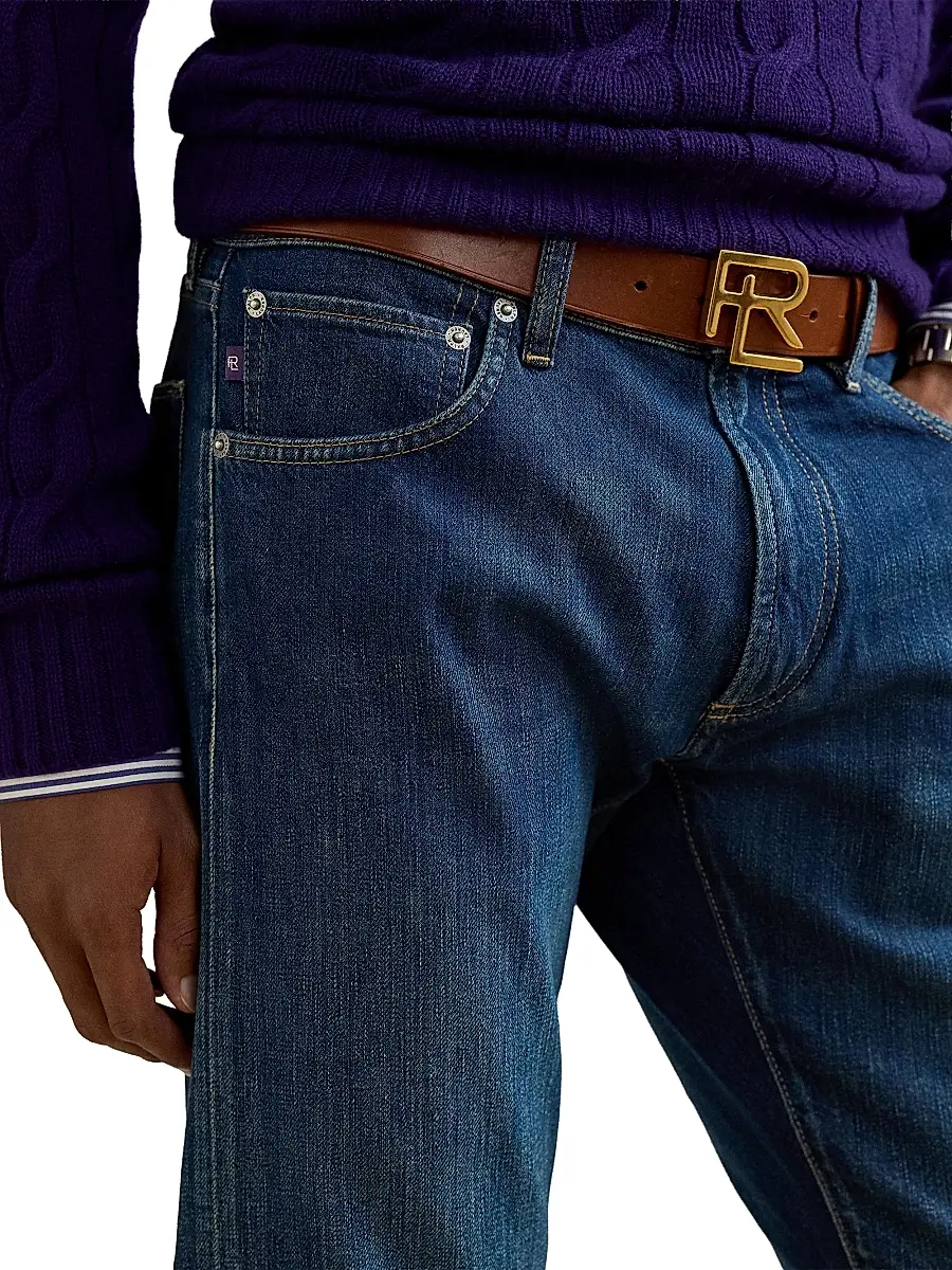 Ralph Lauren Purple Label Men's Denim Slim Five-Pocket Jeans - Dark Indigo | Thumbnail 6 Ralph Lauren Purple Label Men's Denim Slim Five-Pocket Jeans - Dark Indigo | Thumbnail 6