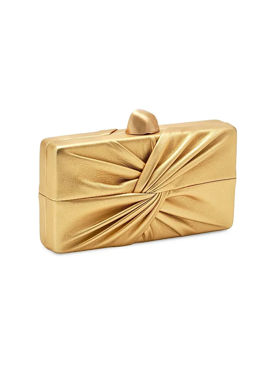 Cult Gaia Women's Lisse Knotted Leather Clutch | Thumbnail 2 Cult Gaia Women's Lisse Knotted Leather Clutch | Thumbnail 2