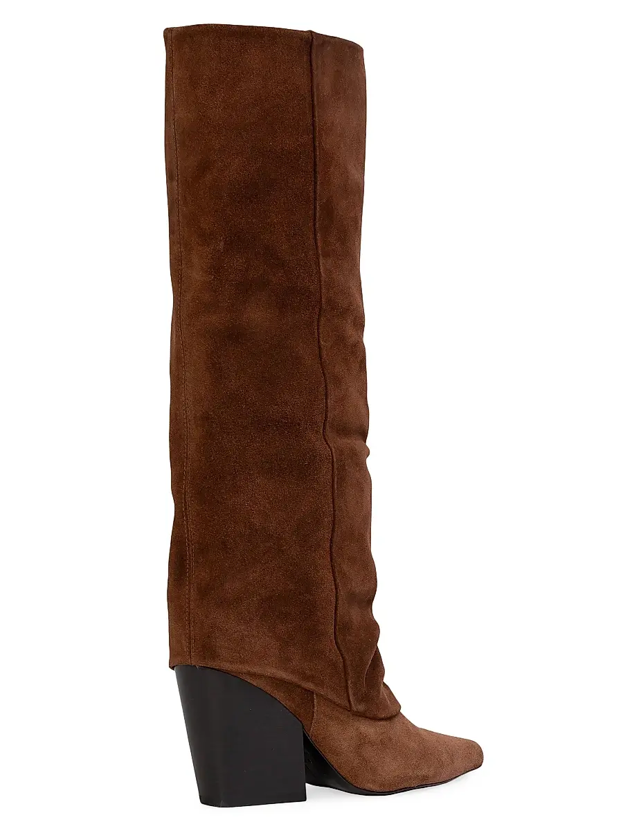 Black Suede Studio Women's Nev 100MM Suede Western Boots | Thumbnail 5 Black Suede Studio Women's Nev 100MM Suede Western Boots | Thumbnail 5