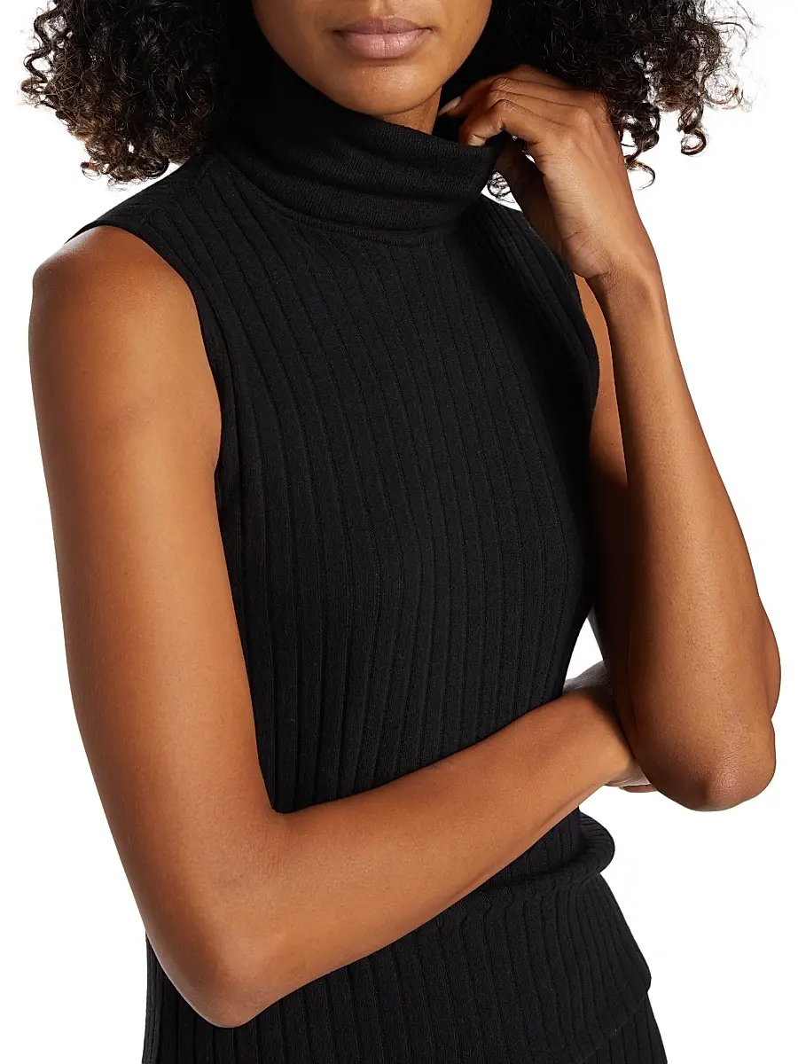 L'Agence Women's Ceci Sleeveless Turtleneck Knit Top | Thumbnail 6 L'Agence Women's Ceci Sleeveless Turtleneck Knit Top | Thumbnail 6