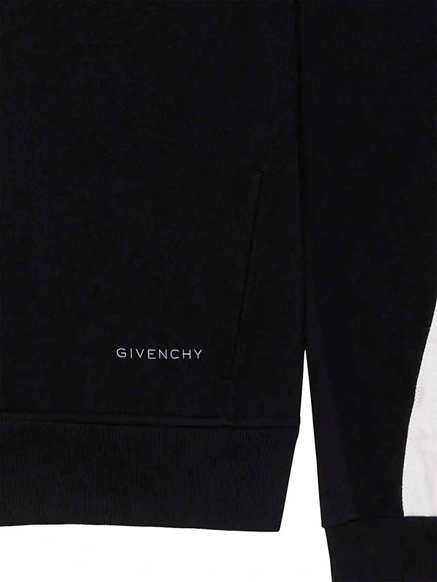 Givenchy Men's Zipped Sweatshirt in Scuba with Satin Seams - Black | Thumbnail 4 Givenchy Men's Zipped Sweatshirt in Scuba with Satin Seams - Black | Thumbnail 4