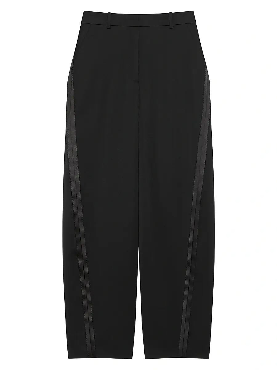 Givenchy Women's Tailored Pants in Wool with Inside-Out Effect - Black | Image 1 Givenchy Women's Tailored Pants in Wool with Inside-Out Effect - Black | Image 1