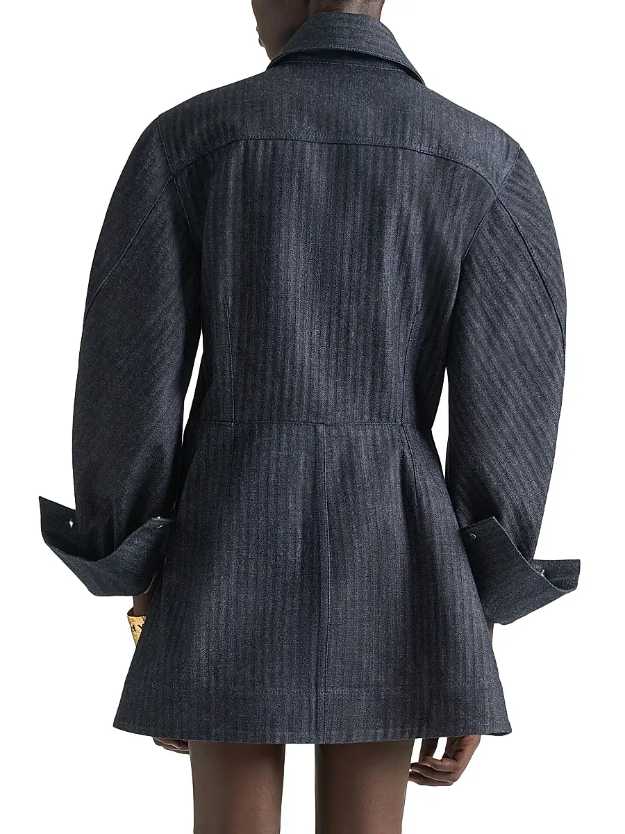 Givenchy Women's Dress in Denim Herringbone - Dark Navy | Thumbnail 3 Givenchy Women's Dress in Denim Herringbone - Dark Navy | Thumbnail 3