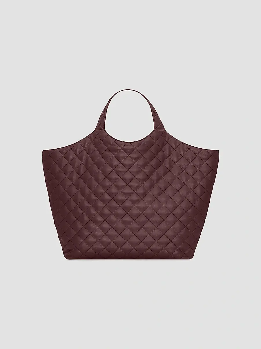 Saint Laurent Women's Icare Maxi Shopping Bag In Quilted Lambskin - Rouge Cabernet | Thumbnail 9 Saint Laurent Women's Icare Maxi Shopping Bag In Quilted Lambskin - Rouge Cabernet | Thumbnail 9
