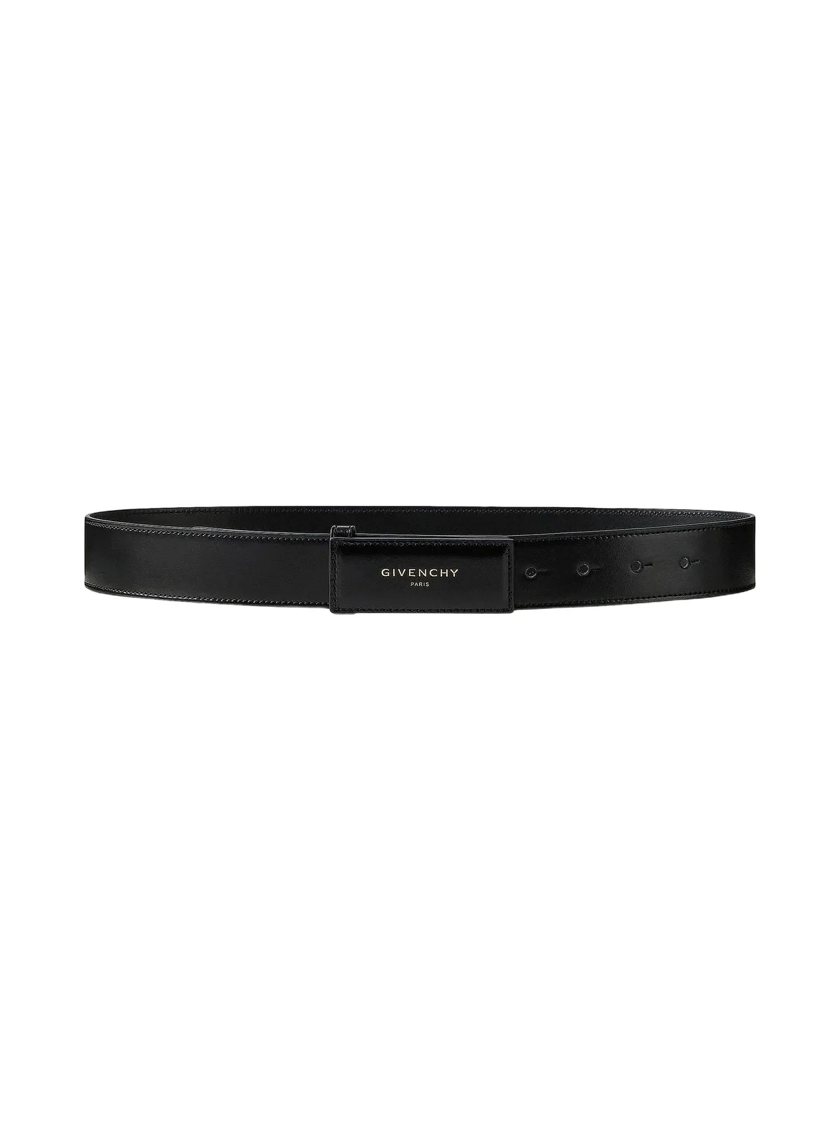 Women's Label Belt in Box Leather - Black Women's Label Belt in Box Leather - Black