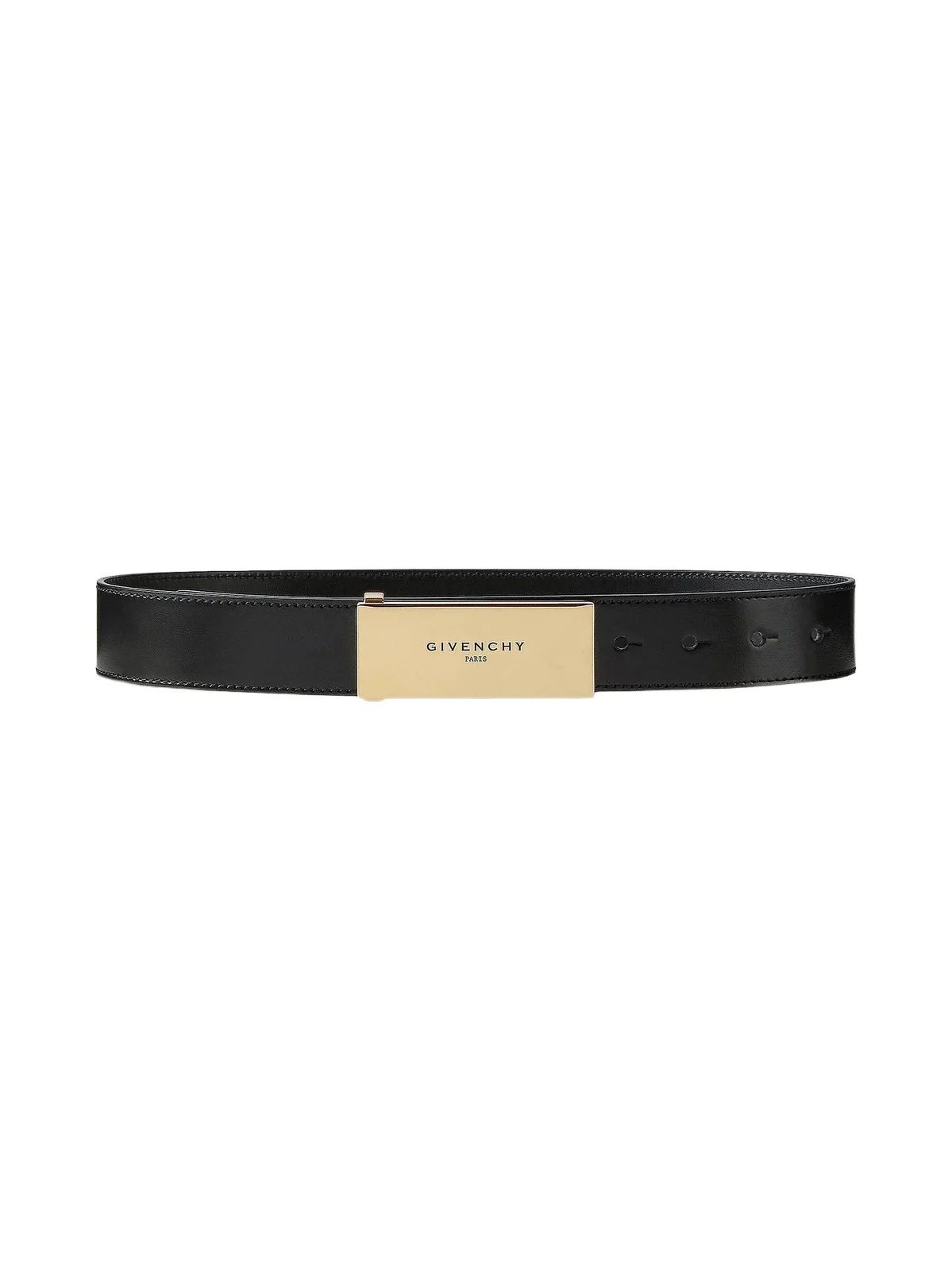 Women's Label Belt in Box Leather - Black Women's Label Belt in Box Leather - Black
