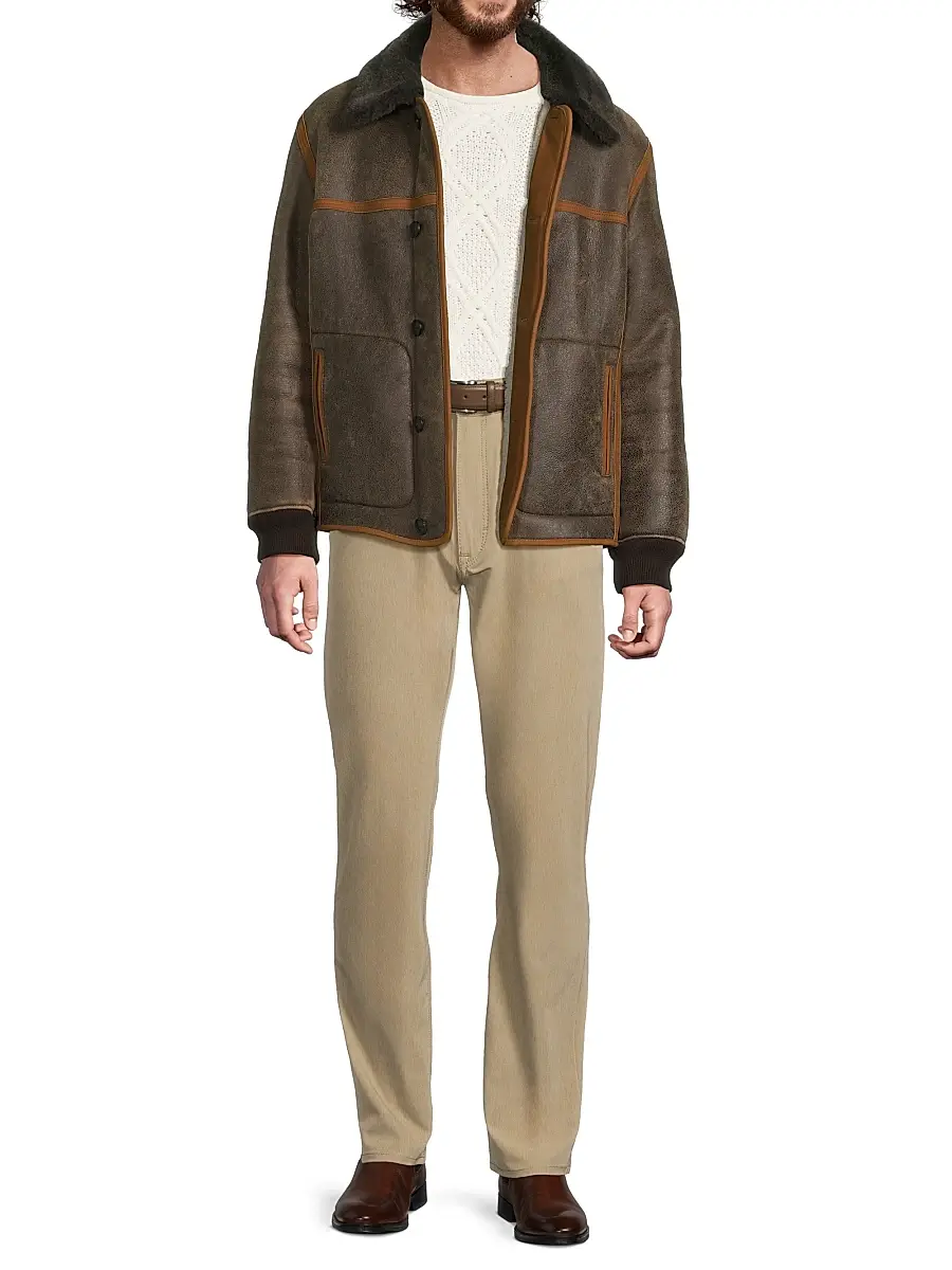 Paul Smith Men's Casual Fit Shearling Jacket | Thumbnail 2