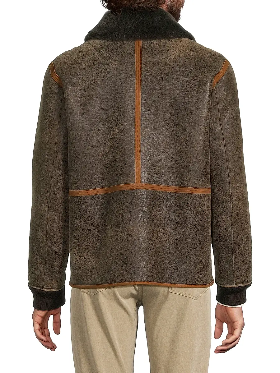 Paul Smith Men's Casual Fit Shearling Jacket | Thumbnail 5