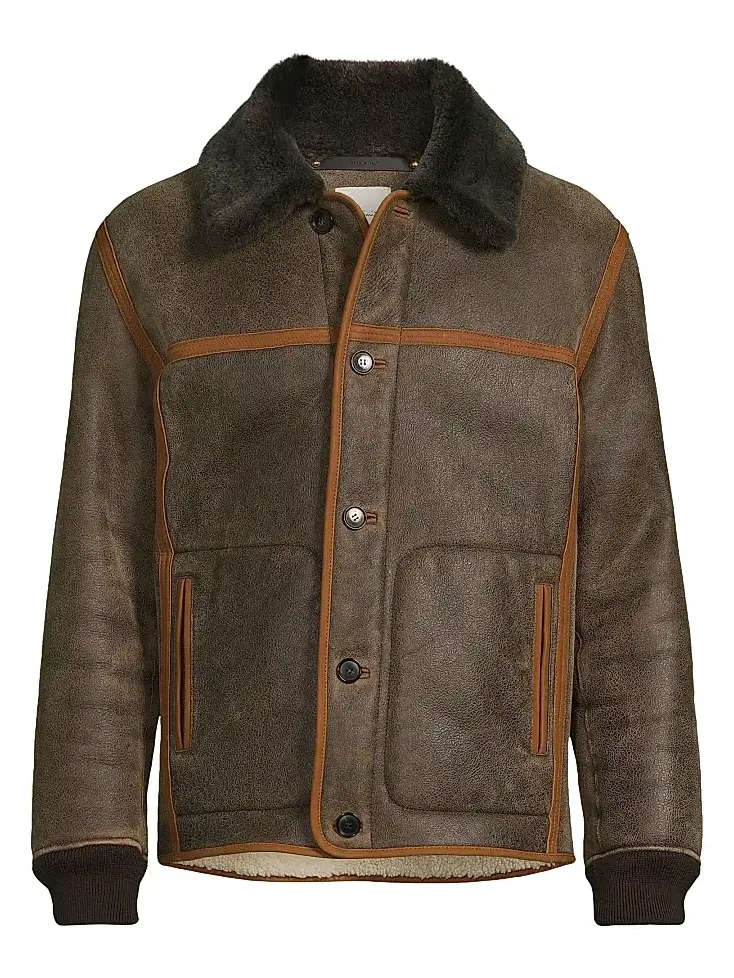 Men's Casual Fit Shearling Jacket