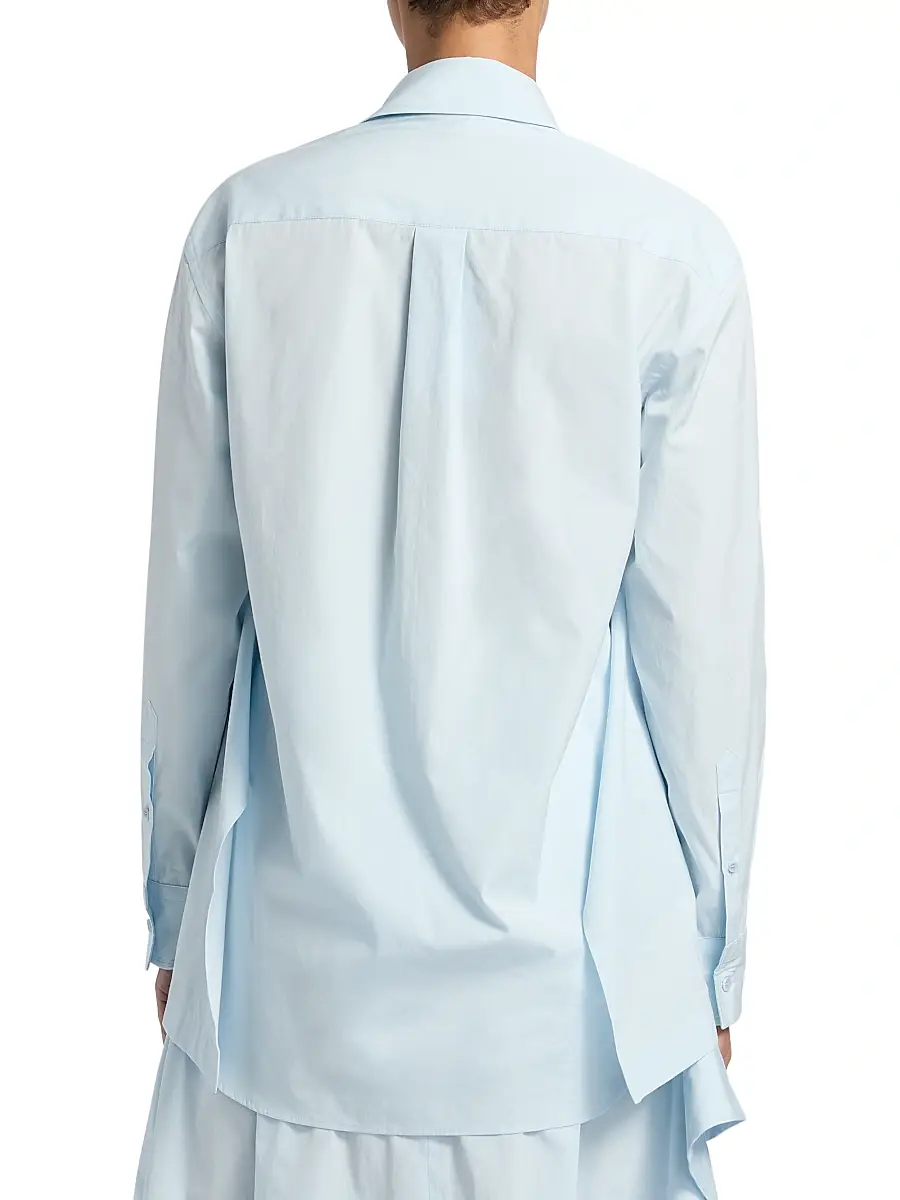 JW Anderson Women's Draped Cotton Peplum Shirt | Thumbnail 5 JW Anderson Women's Draped Cotton Peplum Shirt | Thumbnail 5