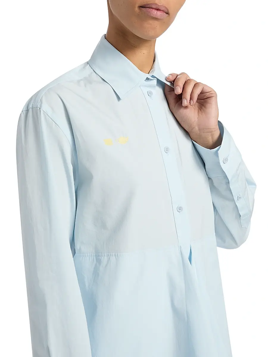 JW Anderson Women's Draped Cotton Peplum Shirt | Thumbnail 6 JW Anderson Women's Draped Cotton Peplum Shirt | Thumbnail 6