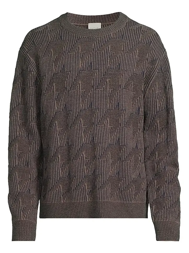 Men's Tribute to Photography Houndstooth Merino Wool Sweater Men's Tribute to Photography Houndstooth Merino Wool Sweater