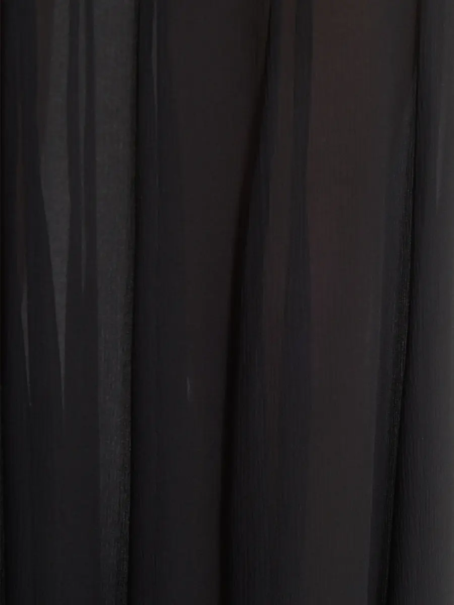 Chloé Women's Pleated Sheer Silk Maxi Skirt - Black | Thumbnail 7