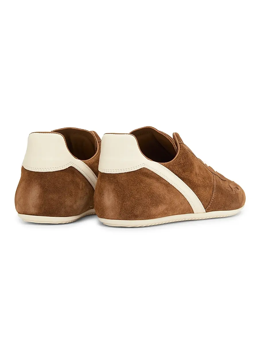 Rick Owens Women's Minimal Suede Low-Top Sneakers - Chestnut Milk | Thumbnail 3 Rick Owens Women's Minimal Suede Low-Top Sneakers - Chestnut Milk | Thumbnail 3