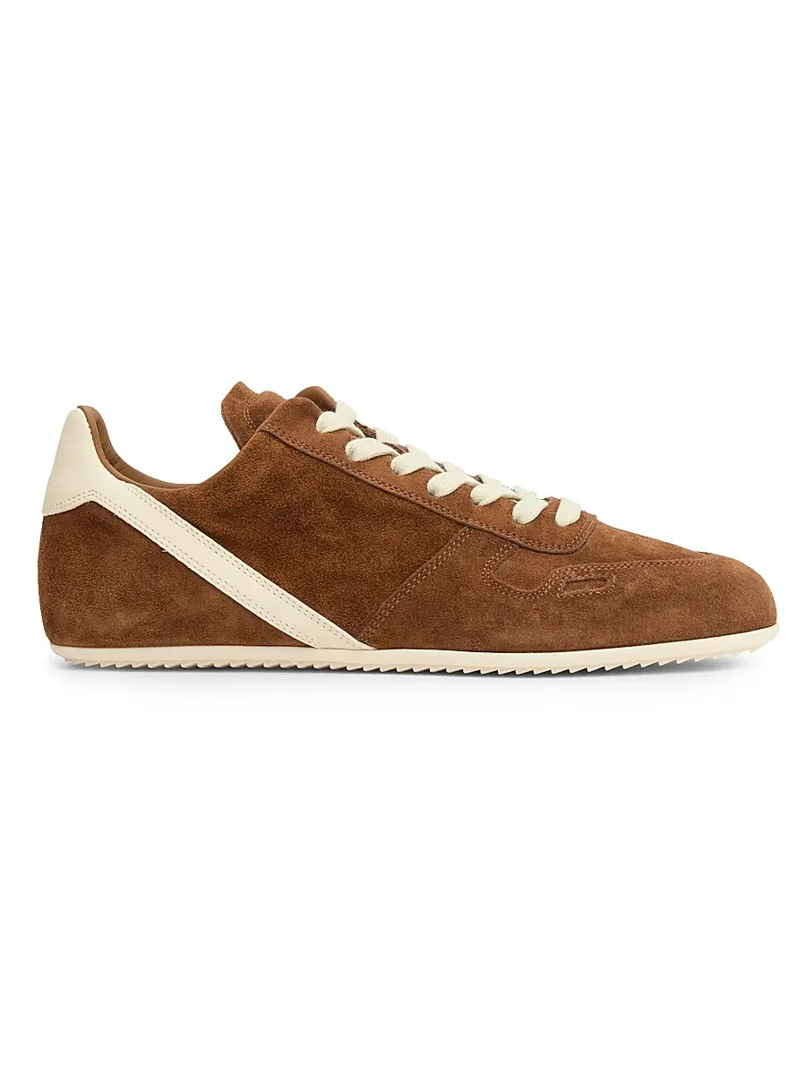 Rick Owens Women's Minimal Suede Low-Top Sneakers - Chestnut Milk | Image 1 Rick Owens Women's Minimal Suede Low-Top Sneakers - Chestnut Milk | Image 1