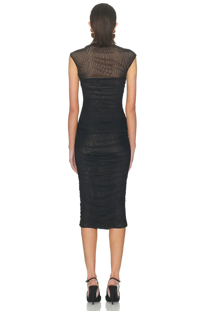 SEROYA Kylie Mesh Midi Dress | Thumbnail 3