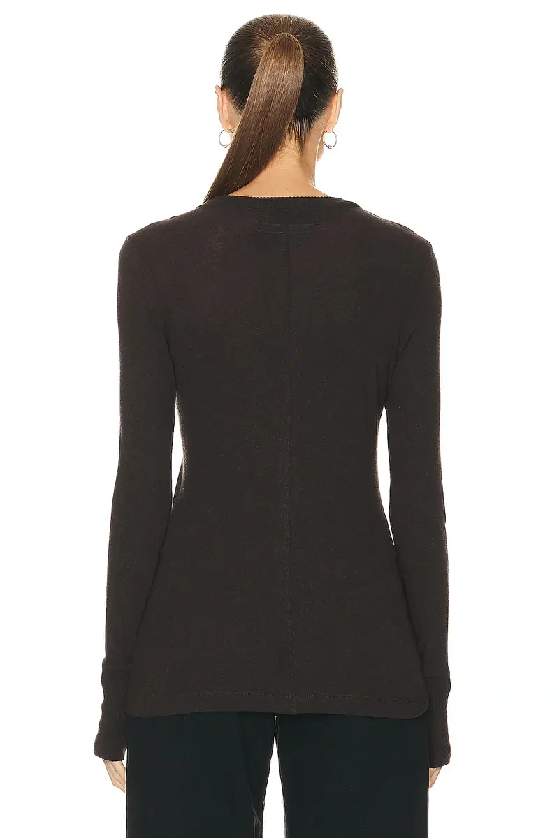 ENZA COSTA Cashmere Easy Cuffed Crew Neck Top | Thumbnail 3 ENZA COSTA Cashmere Easy Cuffed Crew Neck Top | Thumbnail 3