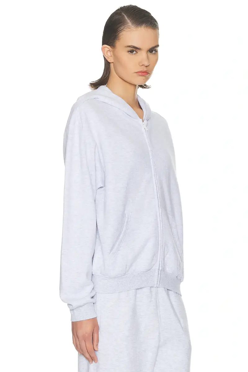 Skims Cotton Fleece Classic Zip-Up Hoodie | Thumbnail 3 Skims Cotton Fleece Classic Zip-Up Hoodie | Thumbnail 3
