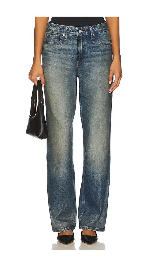 Good American 90s Relaxed Coated Jeansin Indigo927 | Image 1 Good American 90s Relaxed Coated Jeansin Indigo927 | Image 1