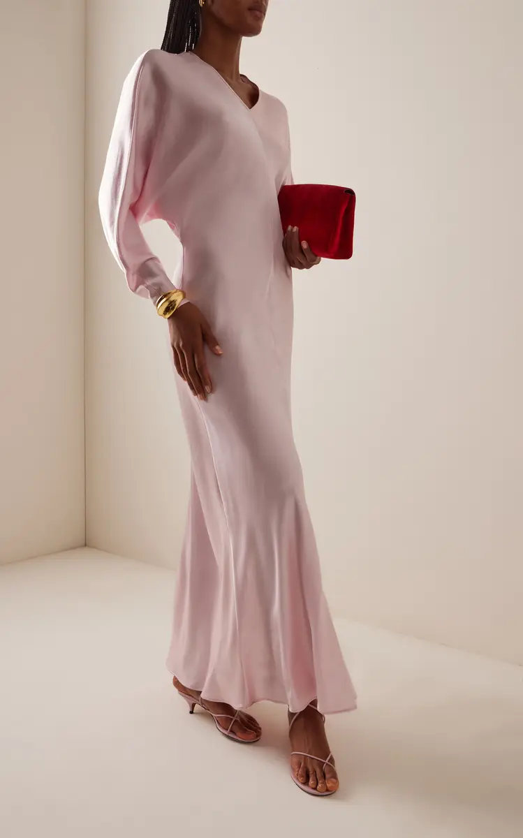 FFORME Naomie Draped Hammered-Satin Maxi Dress | Thumbnail 2 FFORME Naomie Draped Hammered-Satin Maxi Dress | Thumbnail 2