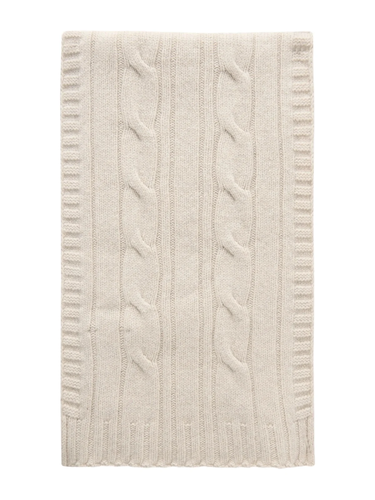 Wooton Cable-Knit Recycled-Cashmere and Merino Wool-Blend Scarf - Men Wooton Cable-Knit Recycled-Cashmere and Merino Wool-Blend Scarf - Men