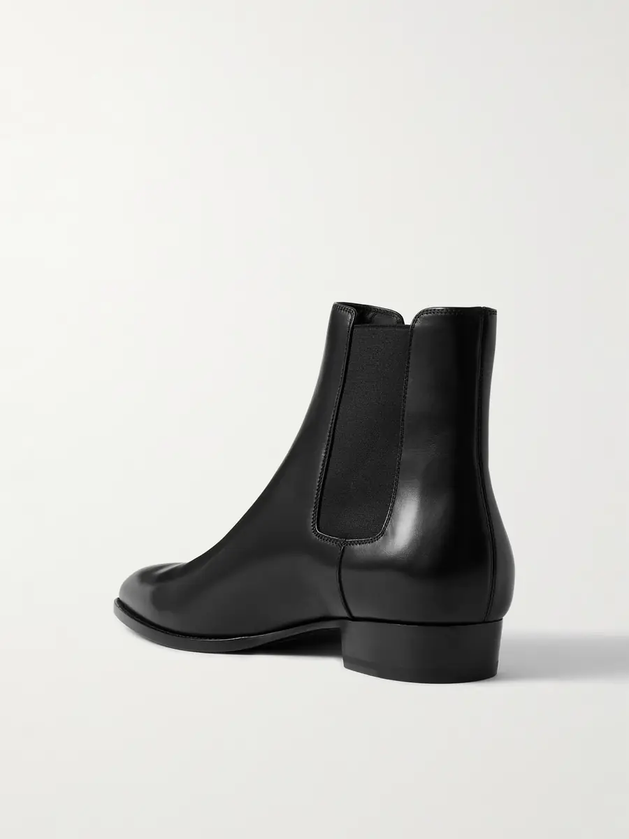 Saint Laurent Wyatt Leather Chelsea Boots - Men | Thumbnail 4 Saint Laurent Wyatt Leather Chelsea Boots - Men | Thumbnail 4