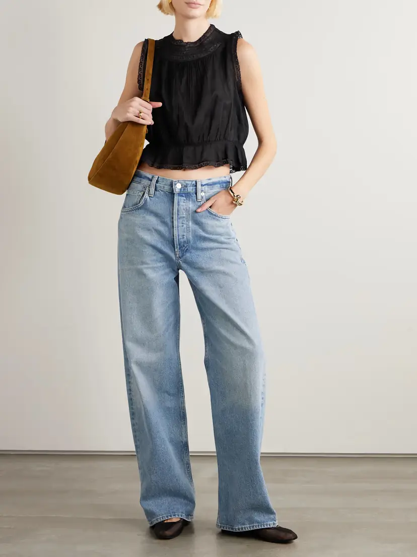 DÔEN Lilibet Lace-trimmed Pintucked Organic Cotton-voile Top | Thumbnail 2