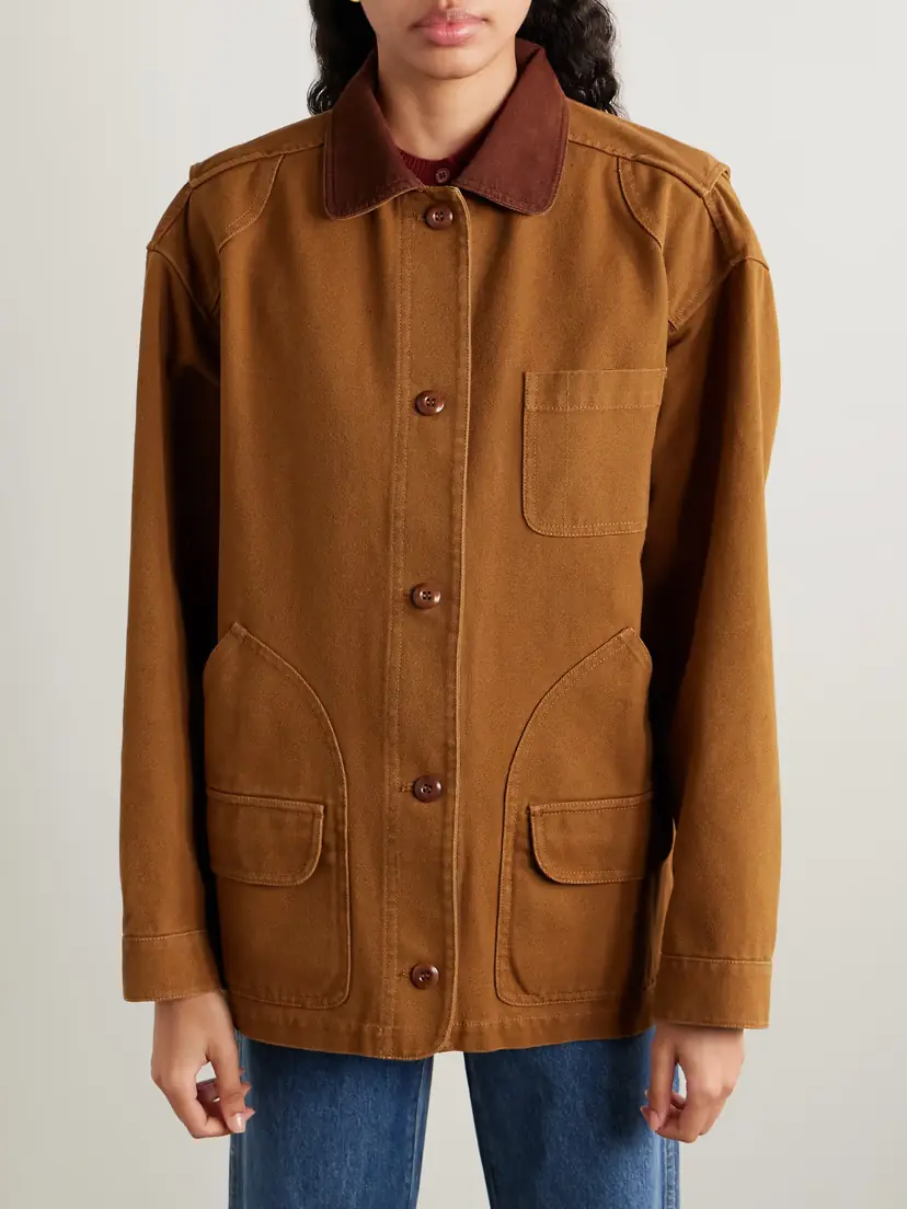 DÔEN Pascual Corduroy-trimmed Cotton-canvas Jacket | Thumbnail 3